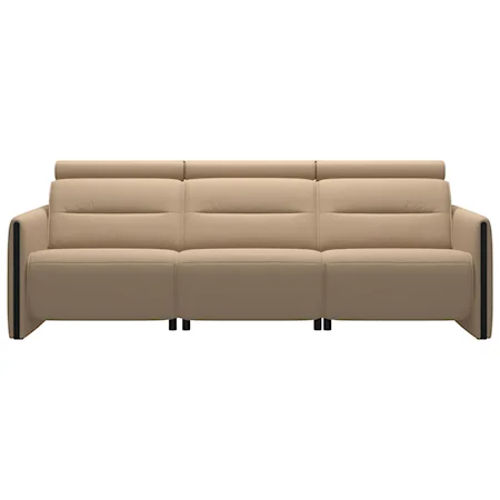 Power 3-Seat Sofa with Wood Arms